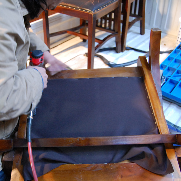 BemoChair　座面修理　チーク無垢材椅子　張替