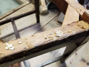 アンティークチェア修理　椅子　座面　破損　張替　リフォーム